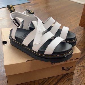Dr Martens, white sandals, size 9